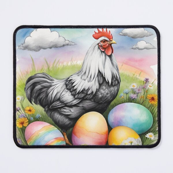Item preview, Colorful Festive Easter Eggs Easter Bunny Spring Flowers Version 223 designed and sold by DreamingAwake1.