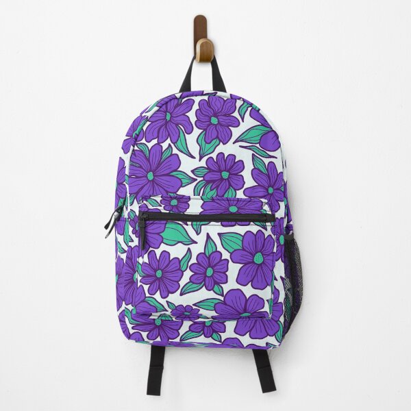 Item preview, Exquisite Purple Flowers and Green Leaves Pattern: Phone Cases, Office Decor, Paintings, and Bags - Elegant Floral Design designed and sold by Daniela Vargas Ilustra.