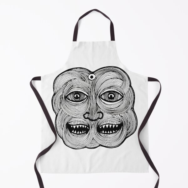 Item preview, scribble-doodle monster face with multiple eyes and mouths overlapping each other.. designed and sold by ArtshirtGroup.