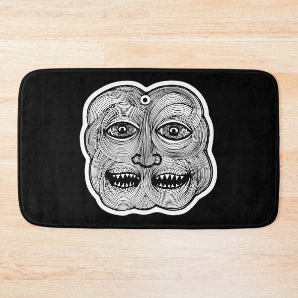 Item preview, scribble-doodle monster face with multiple eyes and mouths overlapping each other.. designed and sold by ArtshirtGroup.