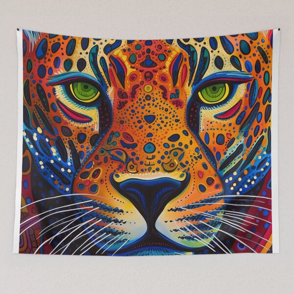 Item preview, Cosmic Feline Vision - Huichol Inspired Art designed and sold by Cheeky Companions.
