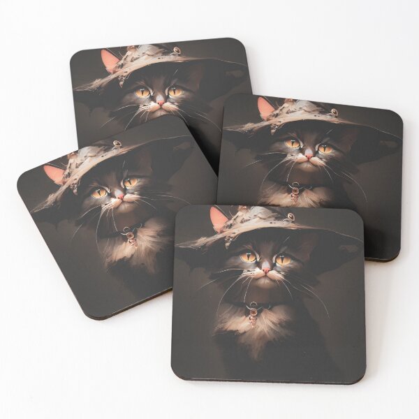 Item preview, Mystical Whiskers - Enchanted Cat in Witch Hat designed and sold by Cheeky Companions.