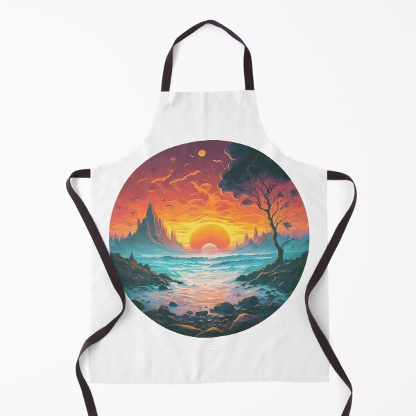 Item preview, "Surreal Sunset" surreal scene incorporating a vibrant sunset.. sticker designed and sold by ArtshirtGroup.
