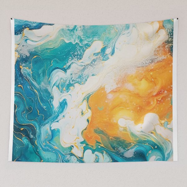 Artikelvorschau, Ocean Whispers – Abstrakter Meereswirbel entworfen und verkauft von Cheeky Companions.