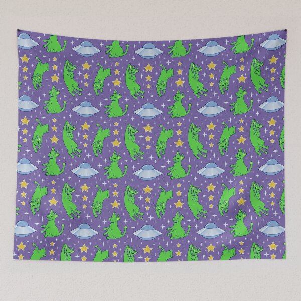 Item preview, Alien Kitty UFO Star Pattern designed and sold by SinisterZTeddy.