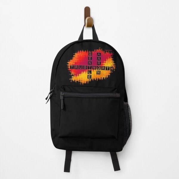 Item preview, Aaron Crosswords, Gentle and Trustworth Red Orange Black designed and sold by words-my-art.