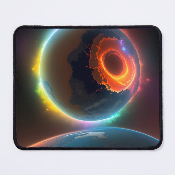 Item preview, meteorite impacting planet earth created with AI designed and sold by Carlos Gudino.