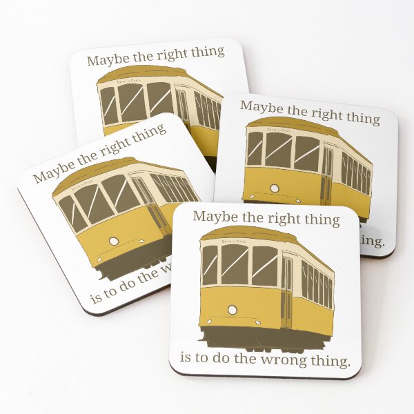 Item preview, Plague Saint - Trolley Problem Quote designed and sold by rorynorth.