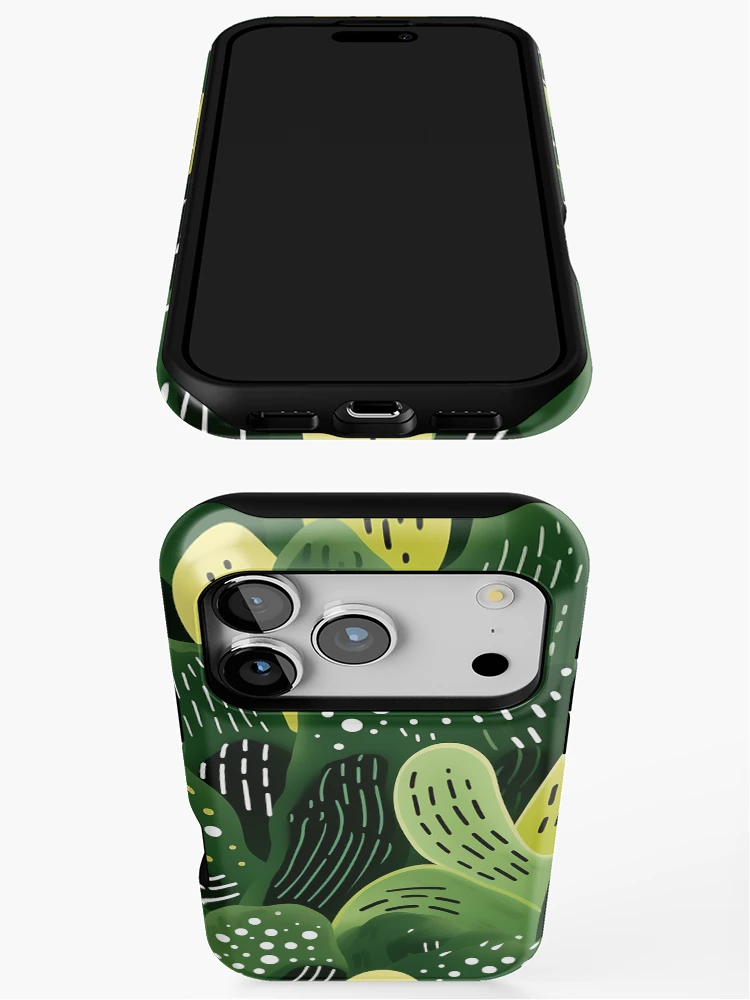 Thumbnail 3 of 4, iPhone Case, Abstract cactus pattern designed and sold by TrPatternLab.