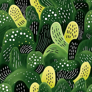 Artwork thumbnail, Abstract cactus pattern by TrPatternLab
