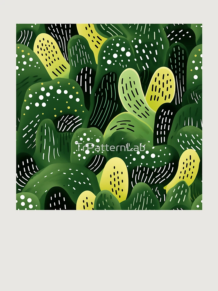 Thumbnail 6 of 6, Premium Oversized Hoodie, Abstract cactus pattern designed and sold by TrPatternLab.