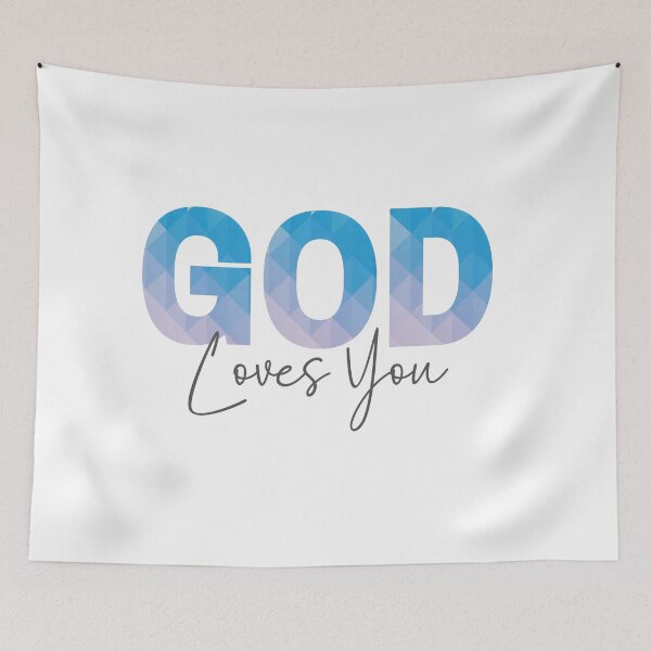 Item preview, God Loves You, Gifts with Christian quotes designed and sold by GiftedFaith.
