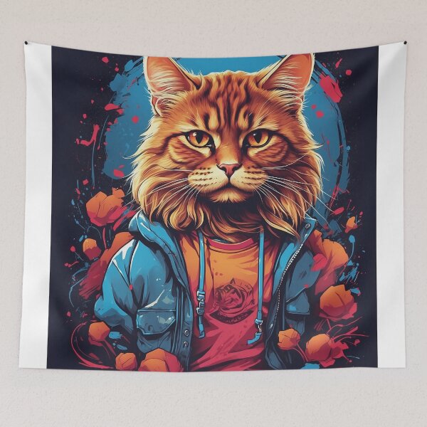 Item preview, cute cat designed and sold by Arzankart.