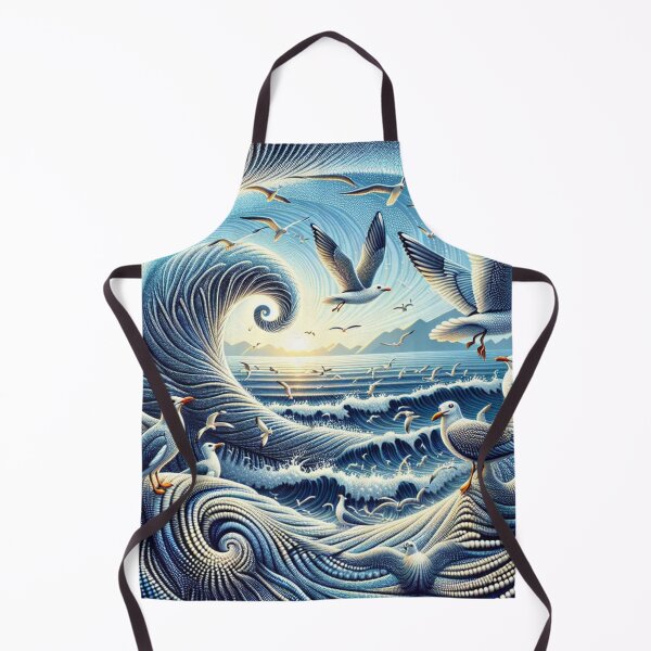 Item preview, Seagulls Spiral Dots Ocean Ripple Design designed and sold by purplesensation.