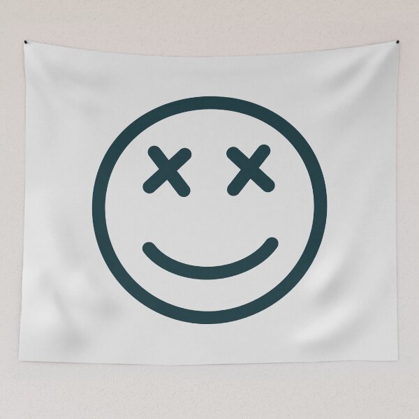 Item preview, Teal Smiley face  designed and sold by Skull Fern.