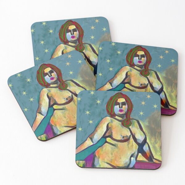 Item preview, Starry night of love, scene with female nude. designed and sold by pulchritude560.