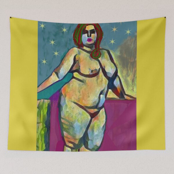 Item preview, Starry night of love, scene with female nude. designed and sold by pulchritude560.