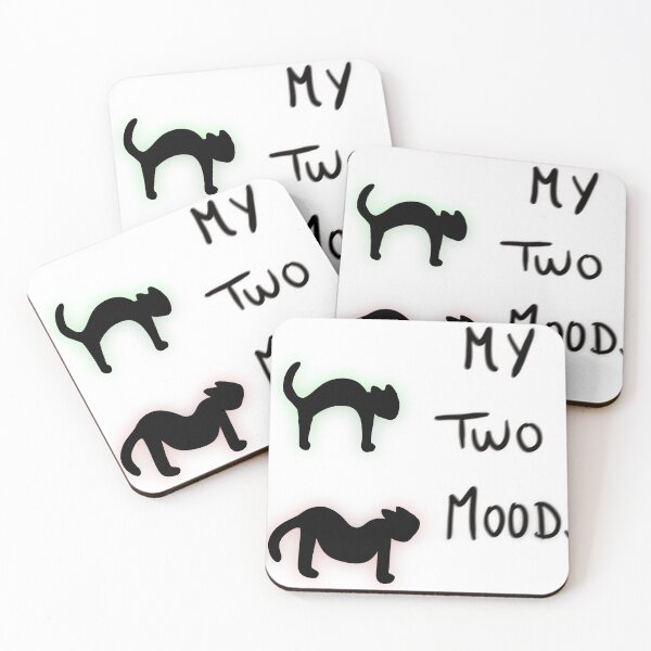 Item preview, two moods of a cat designed and sold by Constancealb.