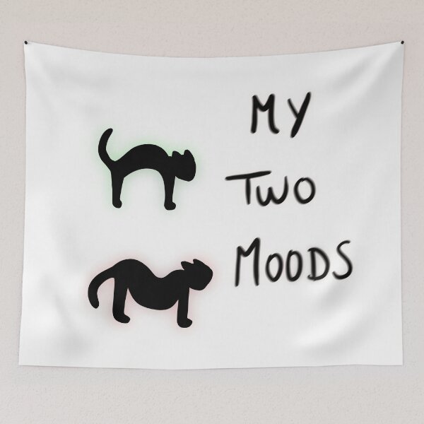 Item preview, two moods of a cat designed and sold by Constancealb.