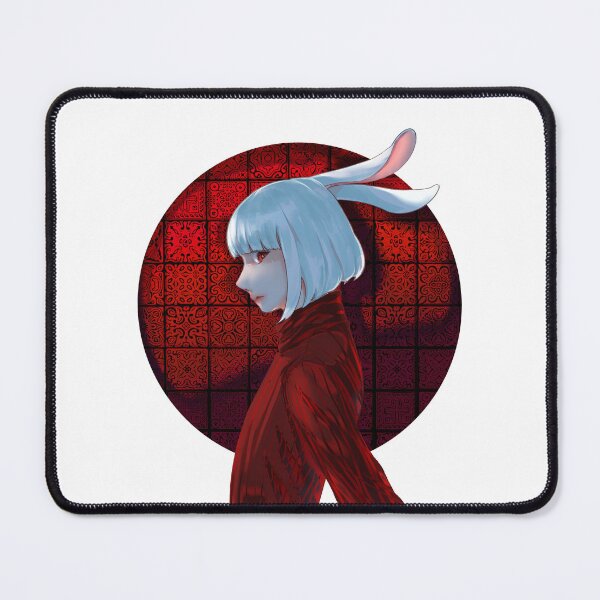 Item preview, Red background anthropomorphic rabbit designed and sold by gold-rabbit.