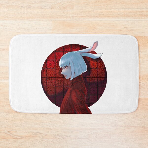 Item preview, Red background anthropomorphic rabbit designed and sold by gold-rabbit.