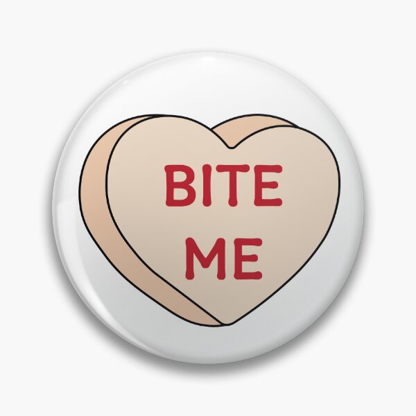 Item preview, Bite Me Conversation Heart designed and sold by fatpoppydesign.