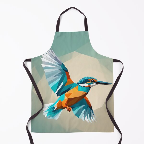 Item preview, Kingfisher Low Poly Bird Art. Kingfisher in Flight designed and sold by kakarikihill.