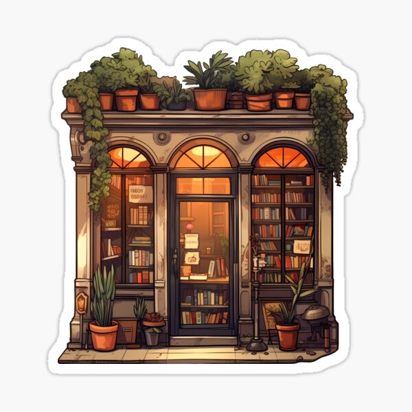 Item preview, Antique Library Bookshop designed and sold by Weirdanya.