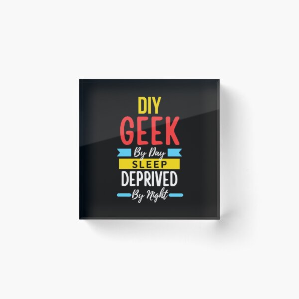 Item preview, DIY geek by day sleep deprived by night designed and sold by annoying-shirts.