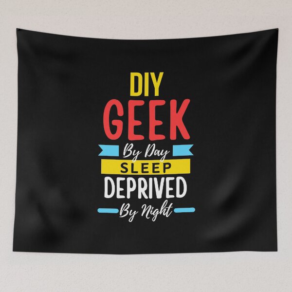 Item preview, DIY geek by day sleep deprived by night designed and sold by annoying-shirts.