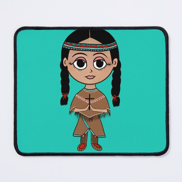 Item preview, Saint Kateri Tekakwitha Chibi Cute Catholic Saint Anime   designed and sold by TheCatholicLady.
