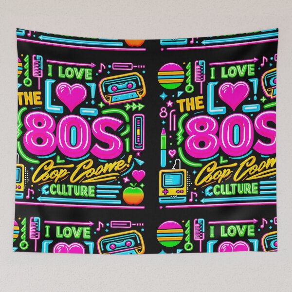 Item preview, I love the 80s! Cool Neon Pop Culture designed and sold by Tamer ⭐⭐⭐⭐⭐.