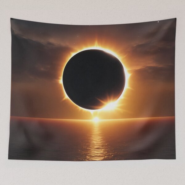 Item preview, Eclipse in Cyberpunk Art: Dystopian Fusion of the Celestial and the Digital designed and sold by Artedig.