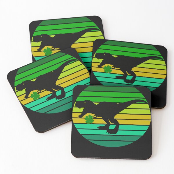 Item preview, Green Striped St Patrick's Day T-Rex designed and sold by Zurickdesigns.