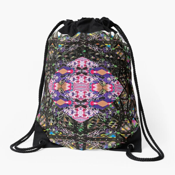 pattern, tracery, weave, template, ingenious, novel, own, individual Drawstring Bag