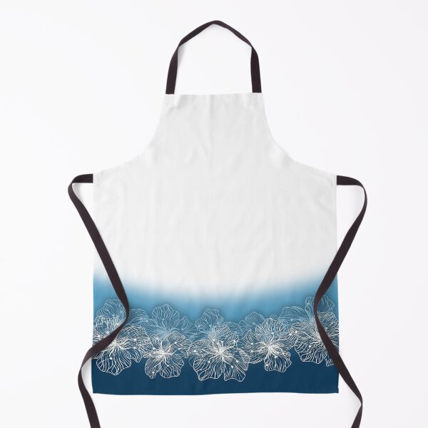 Item preview, White and blue gradient with floral border designed and sold by fuzzyfox.