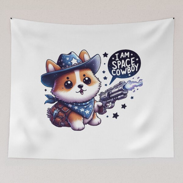 Item preview, Space Cowboy Corgi designed and sold by LemuellTrends.