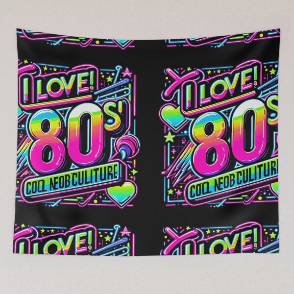 Item preview, I love the 80s! Cool Neon Pop Culture designed and sold by Tamer ⭐⭐⭐⭐⭐.