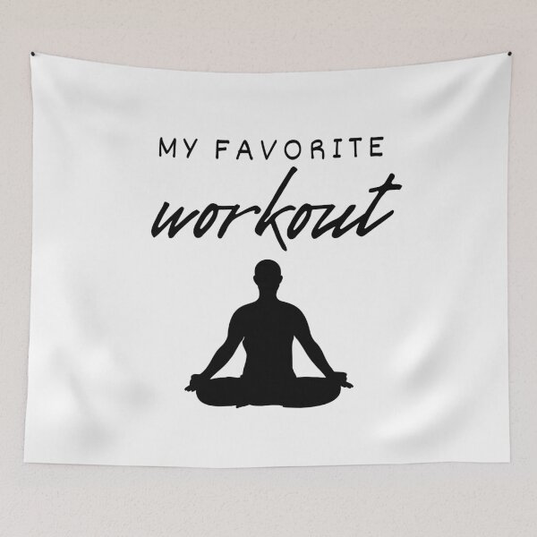 Item preview, My Favorite Workout - Yoga Sitting Man designed and sold by Ghoof-Wear.