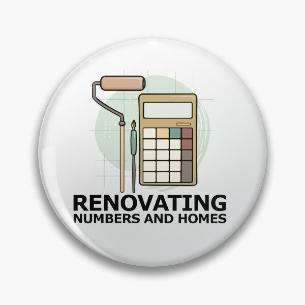 Item preview, Renovating numbers and homes with calculator and paintbrush designed and sold by FWLKIT.