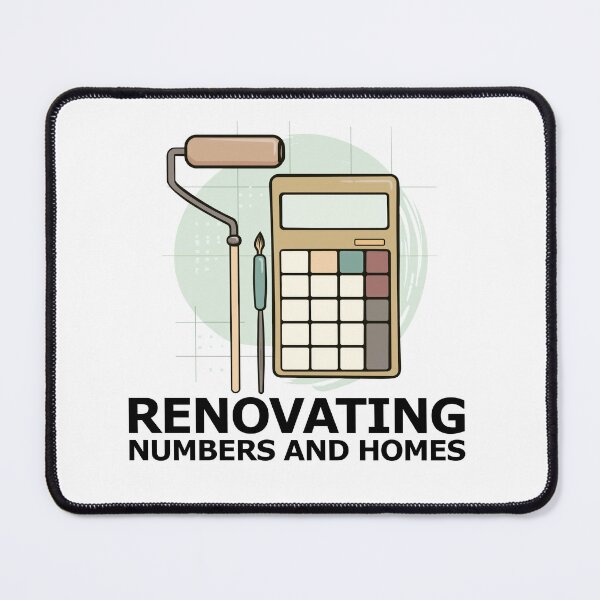 Item preview, Renovating numbers and homes with calculator and paintbrush designed and sold by FWLKIT.