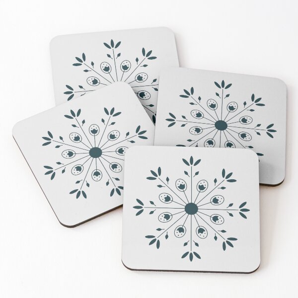Item preview, Nordic Inspired Folk Art Snowflake Wheel designed and sold by Skull Fern.