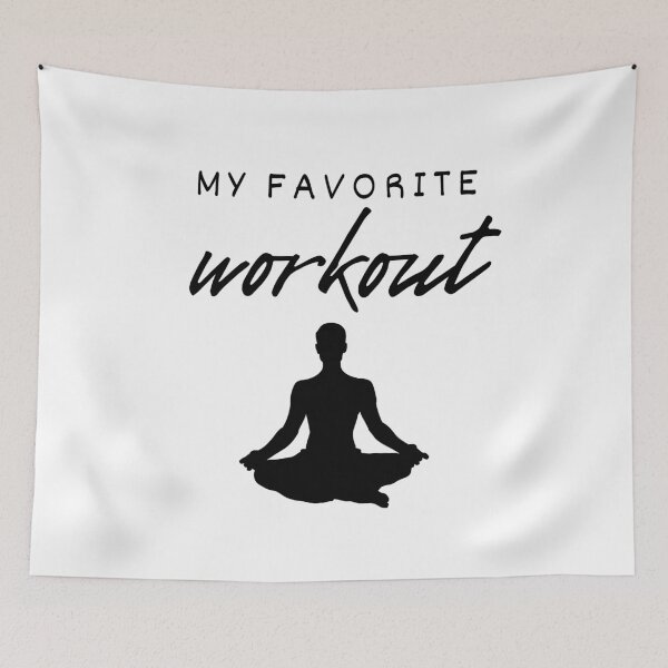 Item preview, My Favorite Workout - Yoga Sitting Man designed and sold by Ghoof-Wear.