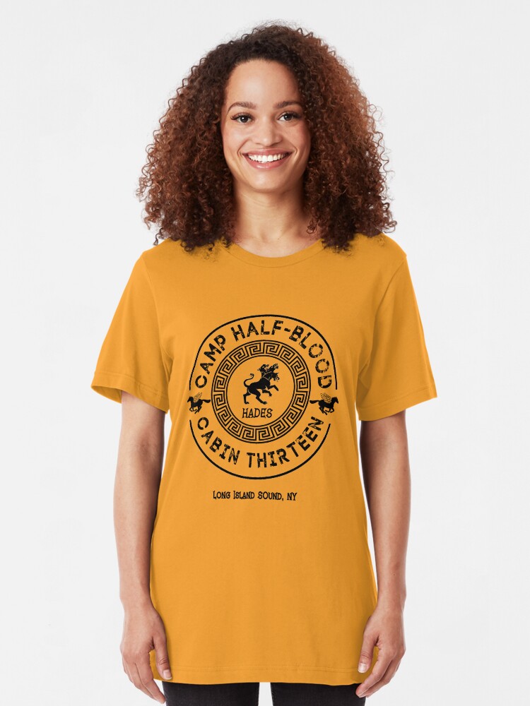 Vista alternativa de Camiseta ajustada Cabina Trece - Hades - Percy Jackson - Campamento mestizo