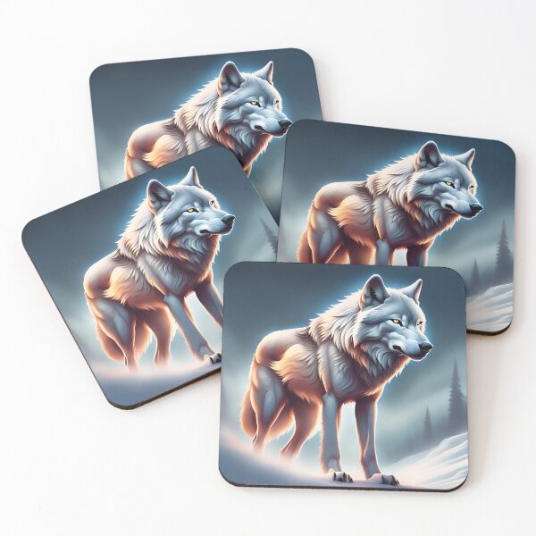Item preview, Lone wolf snowy landscape designed and sold by Astralia.