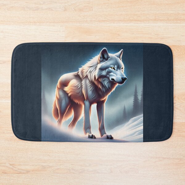 Item preview, Lone wolf snowy landscape designed and sold by Astralia.