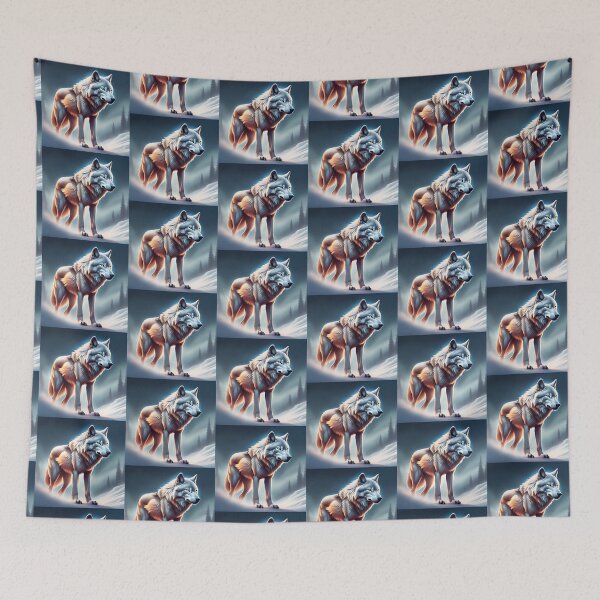 Item preview, Lone wolf snowy landscape designed and sold by Astralia.
