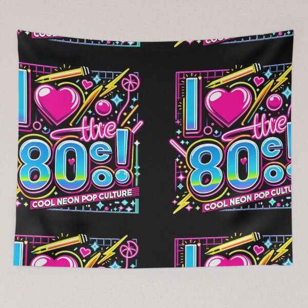 Item preview, I love the 80s! Cool Neon Pop Culture designed and sold by Tamer ⭐⭐⭐⭐⭐.