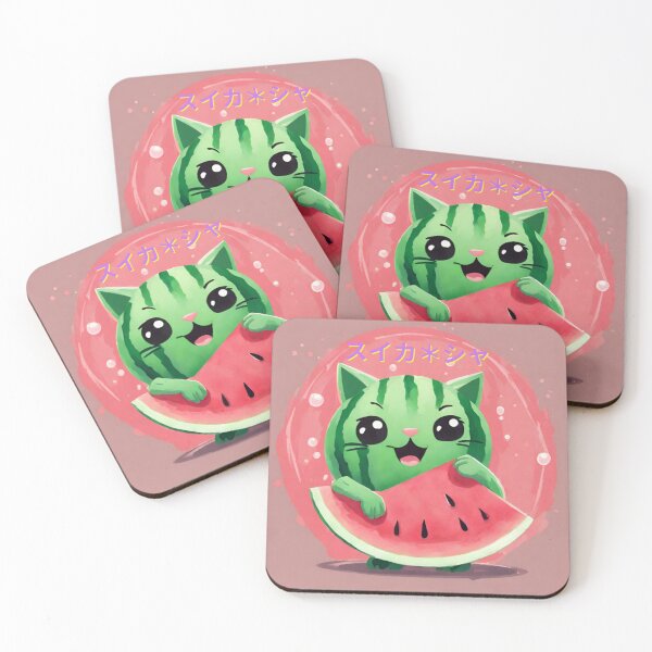 Item preview, Suika Chat - Watermelon Cat designed and sold by Kobachan.