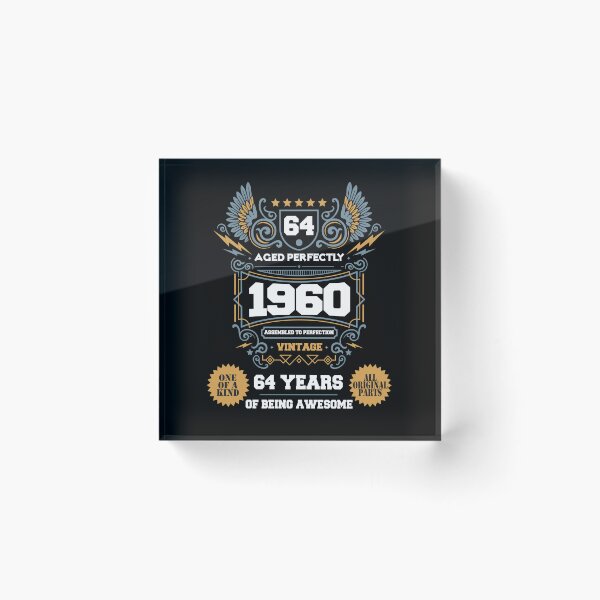 Aperçu de l'œuvre Vieilli parfaitement génial depuis 1960 Legend, édition limitée, 64e anniversaire, assemblé à la perfection, Legend is Born, 64 ans d'être génial créée et vendue par DjenShop.